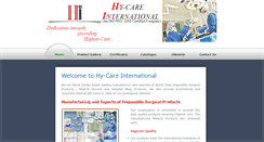 Desktop Screenshot of hycareint.com